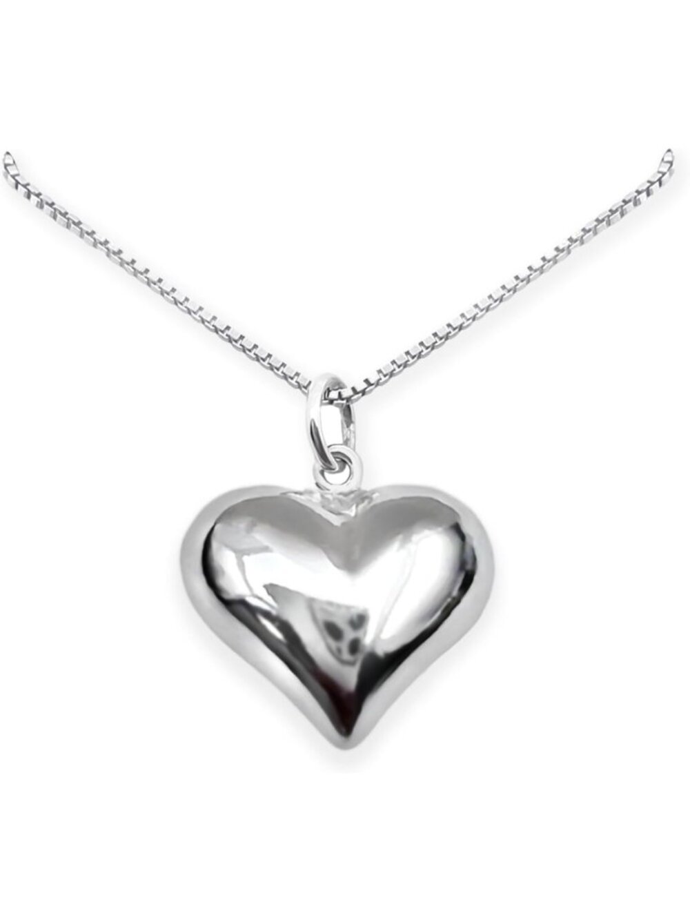 Large Sterling Silver Heart Pendant Necklace - Perfect Gift for Mom, Wife